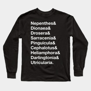 Carnivorous Plant List With Dionaea & Nepenthes Gift Long Sleeve T-Shirt